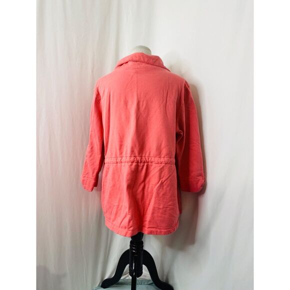 Old Navy Women's Sweatshirt Jacket Pink Long Sleeve Collard Full Zip Size XL - Picture 3 of 9